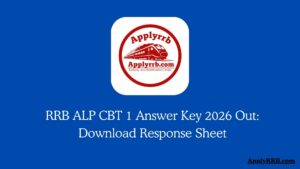 RRB ALP CBT 1 Answer Key 2026