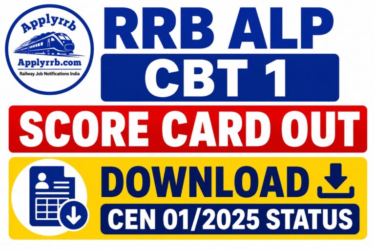 RRB ALP CBT 1 Score Card