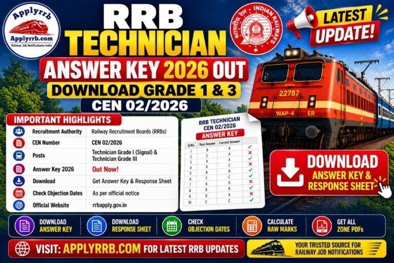 RRB Technician Answer Key 2026