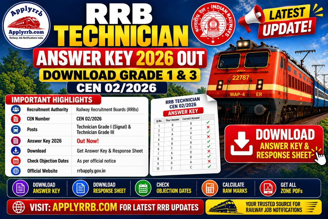 RRB Technician Answer Key 2026